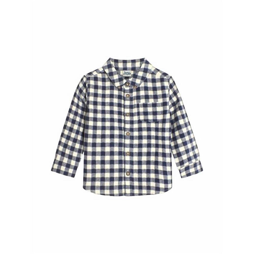 NEW JOJO MAMAN BEBE gingham blouse & cord jegging set in navy